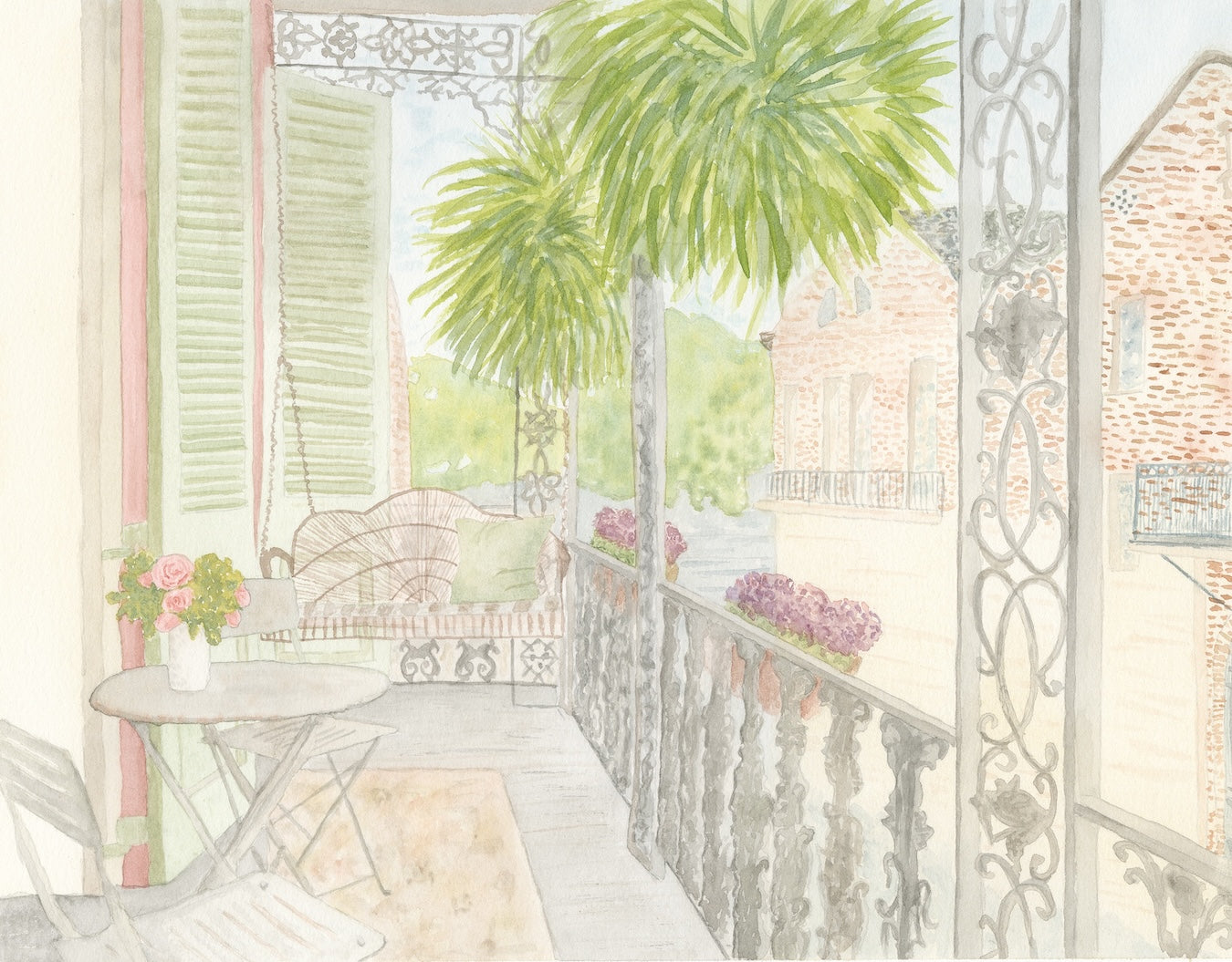 Framed French Quarter Balcony